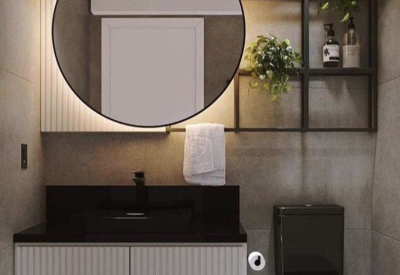 Tủ lavabo 800 cánh sóng