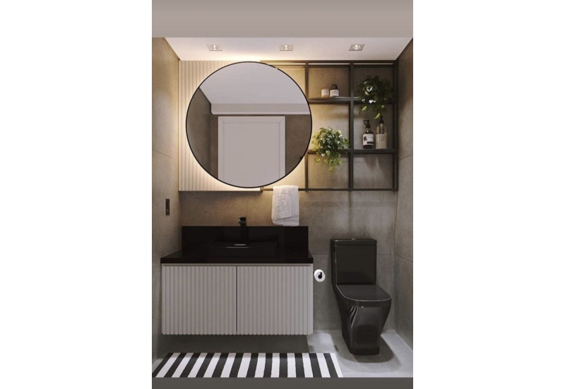 Tủ lavabo 800 cánh sóng